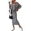 Winter new European and American sleeveless dresses, hooded sweaters, short top sets