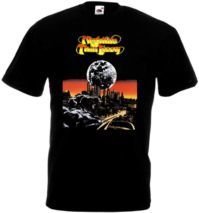 26 Thin Lizzy - Nightlife v15 T-shirt black hard rock all sizes S-5XL Unisex T-Shirt XXXXL