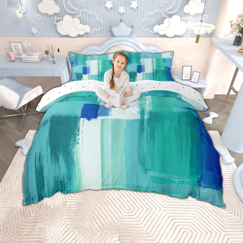 

Homewish Modern Ombre Aesthetic Duvet Cover Set, Watercolor Oil Painting Quilt Cover Set, Contemporary Minimalist Bedding DE XS 100x135cm 2pcs&set