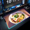 anime ramen Mouse Pad RGB Gaming Mousepad Big LED Pad PC Desk Mat Luminous Mouse Pad Large Keyboard Mats Table Rug With Backlit