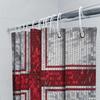Red Cross Mosaic Shower Curtain Modern Bathroom Decor Waterproof Fabric High Quality Home Accessories For Kids Bathrooms