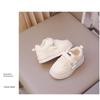 Children's Shoes & Girls' Sneakers, Autumn/Winter New Arrivals, Boys' Warm Lightly Insulated Fleece-Lined White Shoes, Baby Casual Sneakers.