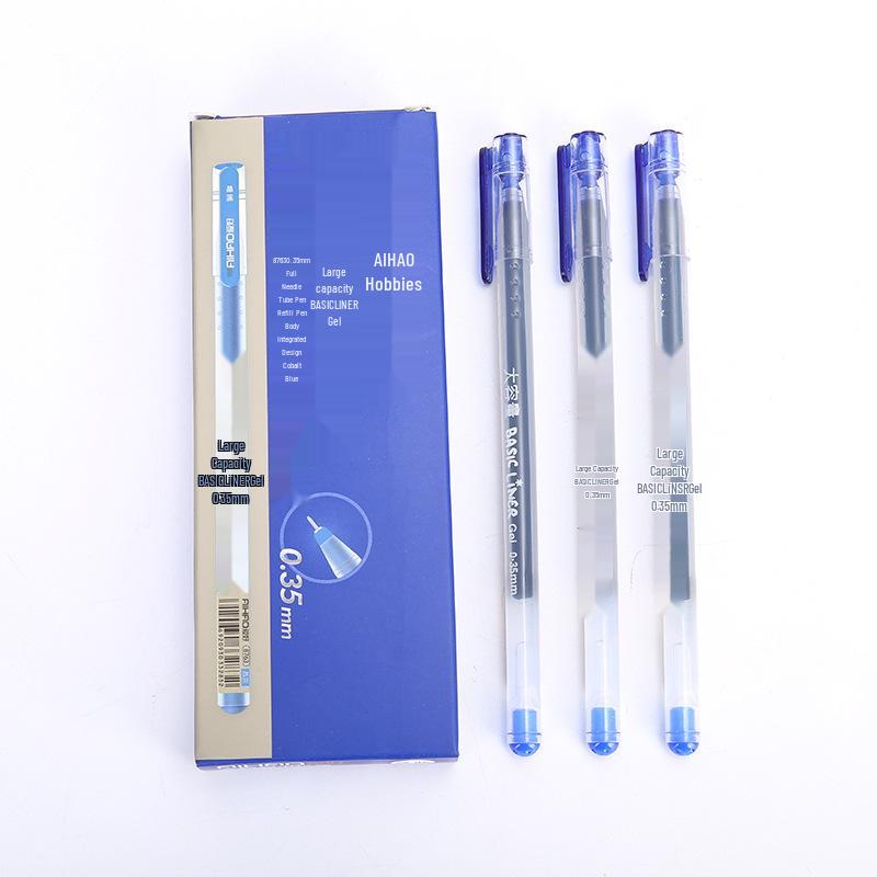 Hobby 8763 Belans Neutral Pen 0.35mm Large Capacity Signature Pen - Red, Blue, Black Ink for Students & Office