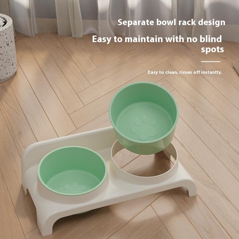 Food Feeders Pet Double Bowls Feeder Adjustable Height Cats Dogs Drinker Water Bowl Dish Elevated Feeding Supplies