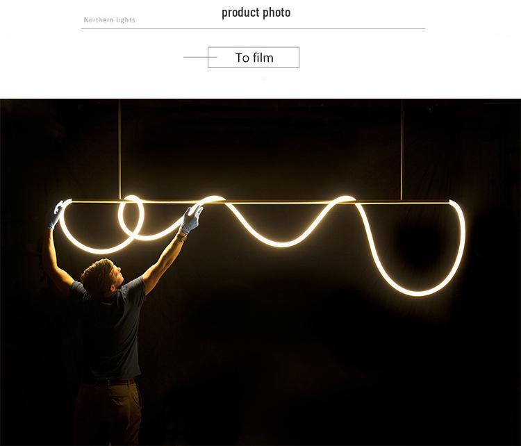 Minimalist Silicone Hose Pendant Light for Dining Table or Bar