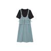 Robe Tricot Patchwork en Denim Coton Demana