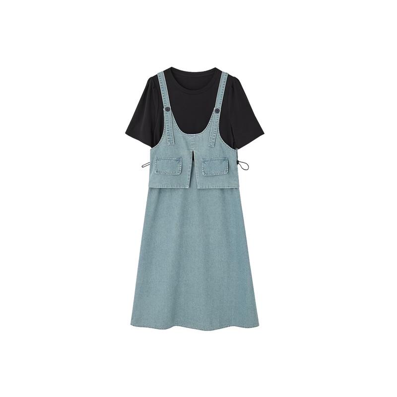Robe Tricot Patchwork en Denim Coton Demana
