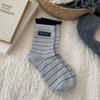 Women's Autumn Fashion New Grey Medium Tube Pile Cotton Socks