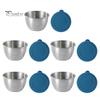 Reusable Dressing Containers for Work Stainless Steel Sauce Cup with Silicone Lid, Small Easy Clean Kids Condiment Container, Dipping Bowl Travel And