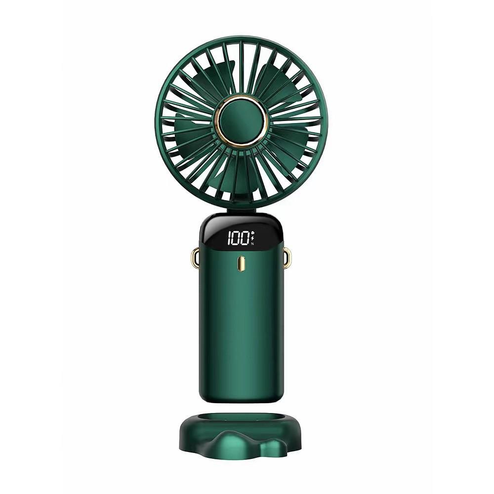 2026 Portable USB Mini Handheld Fan with Digital Display for Outdoor Camping and Students