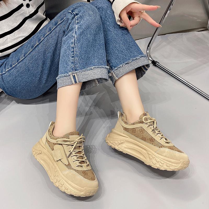 Fashion New Luxury Designer Platform Woman Sports Breathable Mesh Trend Flat Casual Sneaker Females Elegant Fashion Ladies Shoes