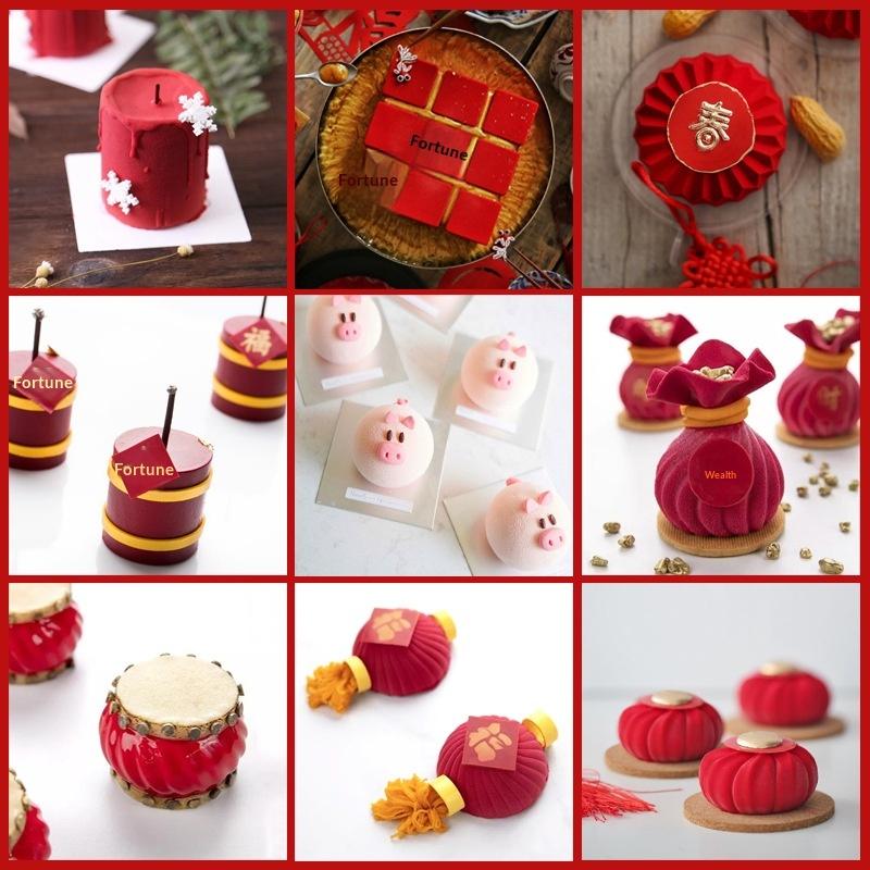 Stampo in Silicone per Torta Gelatina di Latte Stampo in Silicone Danza del Leone Budino 3D Maialino Accessori Decorazione Dolci Cottura Casalinga