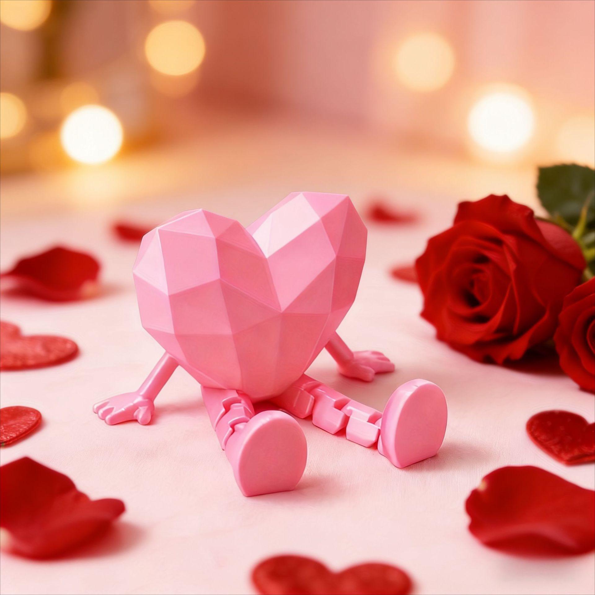 2026 Valentine s Day Heart Joint Miniature Figurine Doll Happy Valentine s Day Party Decor for Home Creative Valentine Love Gift