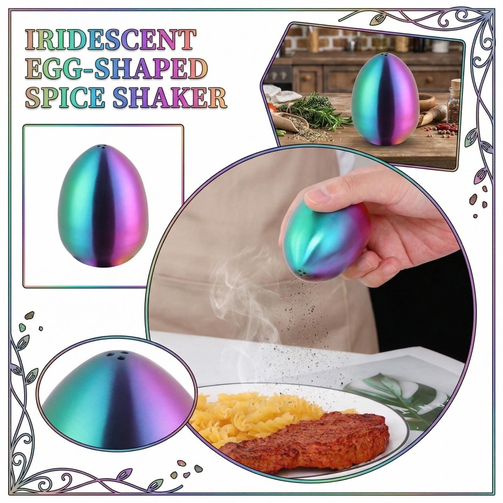 Stainless Steel Creative Egg Shaped Seasoning Bottle Seasoning Jar one size