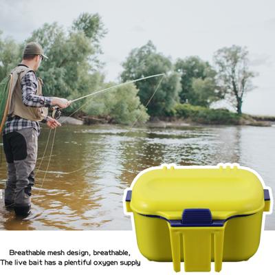 Boîte à appâts vivants pour la pêche, avec trou respirant, étanche, pour ver de terre vivant, ver rouge, étui de rangement, accessoires de pêche
