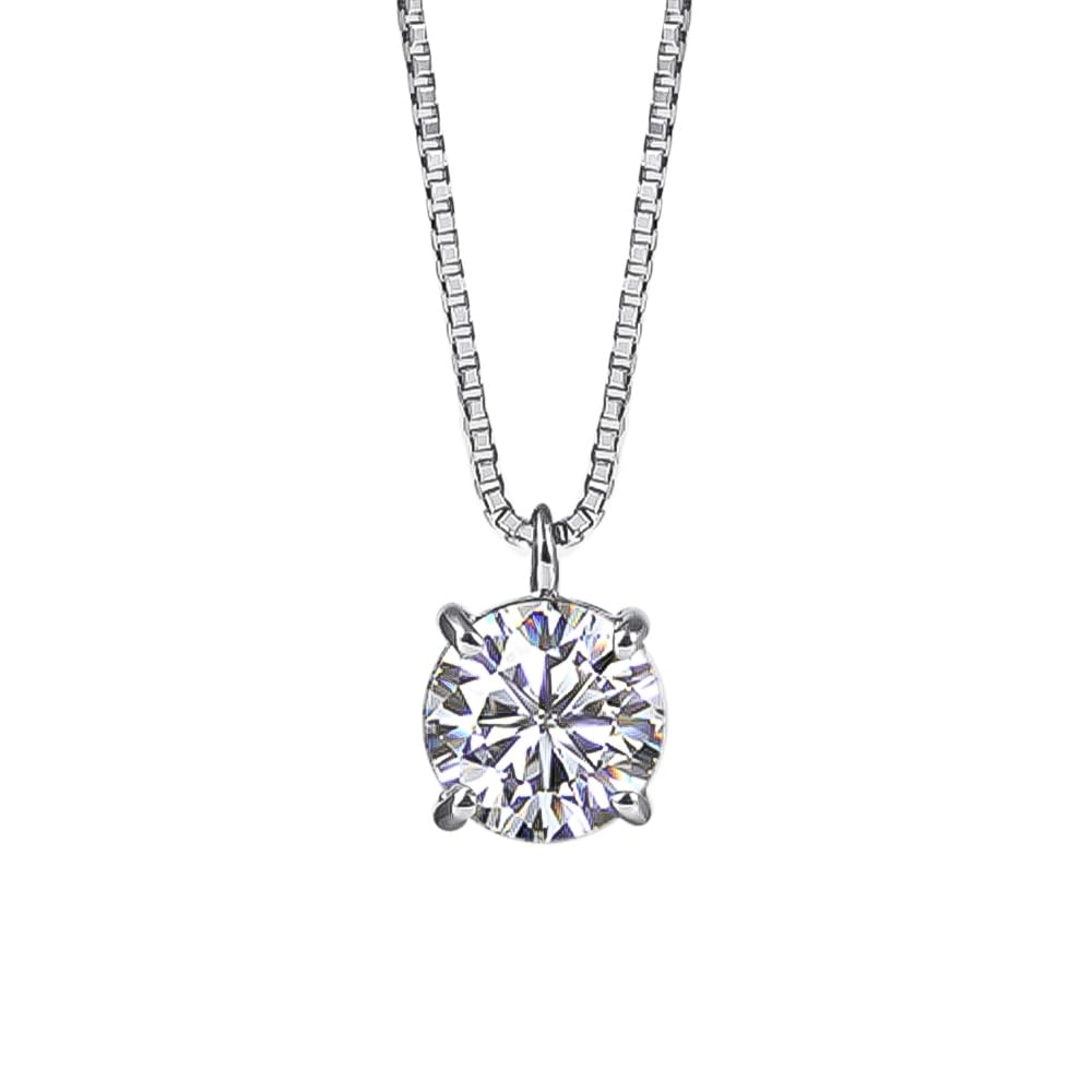 

Diamond Lab Diamond Single Popular Brand Name Simple Venetian Birthday Gift Box Set Necklace, 0.5ct Platinum, Diamond, Lab-Grown Diamond, Women s,