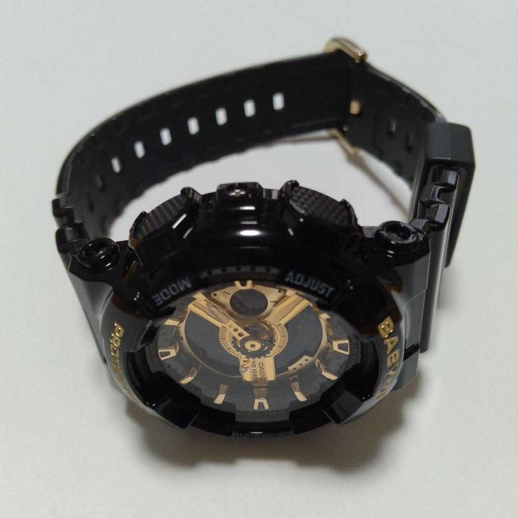 Used Excellent condition BABY-G BA-110X-1AJF Metallic Black x Gold