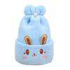 Knitted Baby Hat Girls Boys Winter Hat Windproof Handwoven Bonnet Caps Newborn Hospital Hat Cute Rabbit Ears Crochet Hat