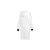 adidas Originals Women's Long Windproof Hooded Windbreaker White DU7255