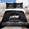 3PCS Viking Ship At Sea Bedding Set,Including 1pc Duvet Cover And 2pcs Pillowcases Perfect for Bedroom, Dormitory, Fan Christmas Gift