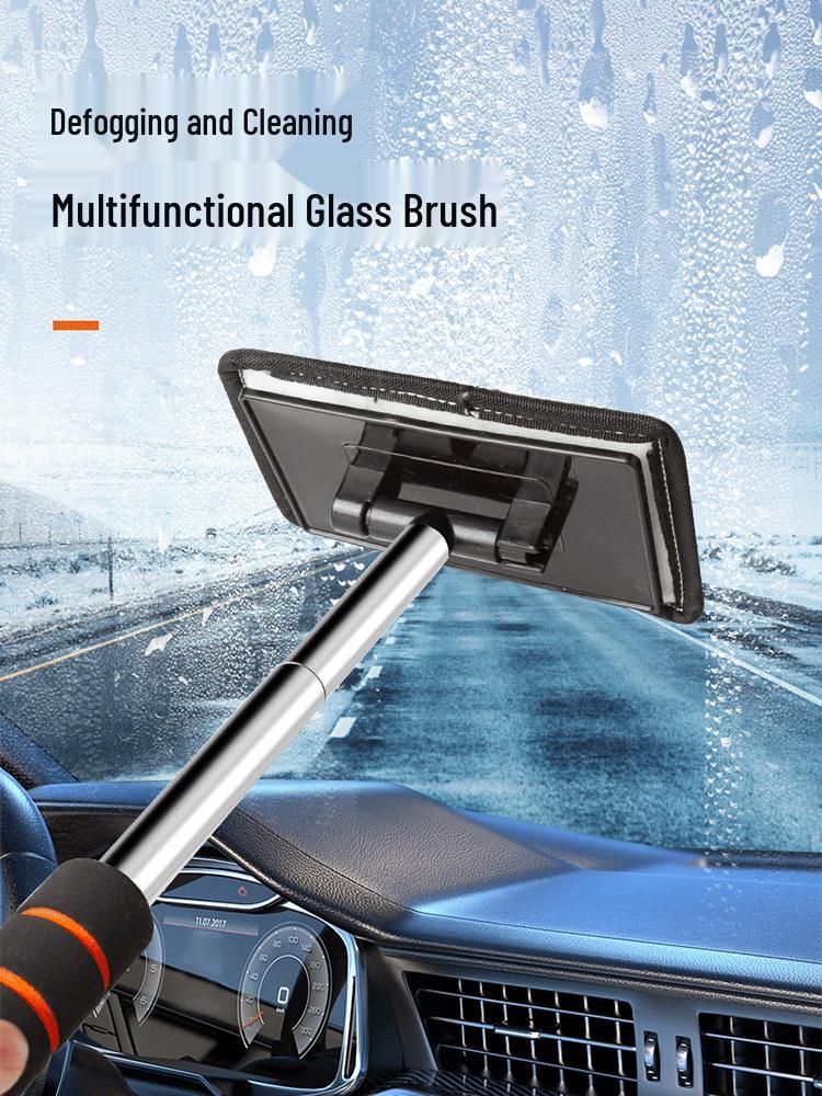 Car Interior Windshield Defogger Brush: Window Defogging & Cleaning Tool