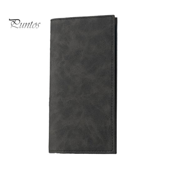 

Мужской кошелек двойного сложения, длинный кошелек с несколькими отделениями для карт, держатель для кредитных карт, клатч с окошком для удостоверения личности для повседневного или делового использования чёрный