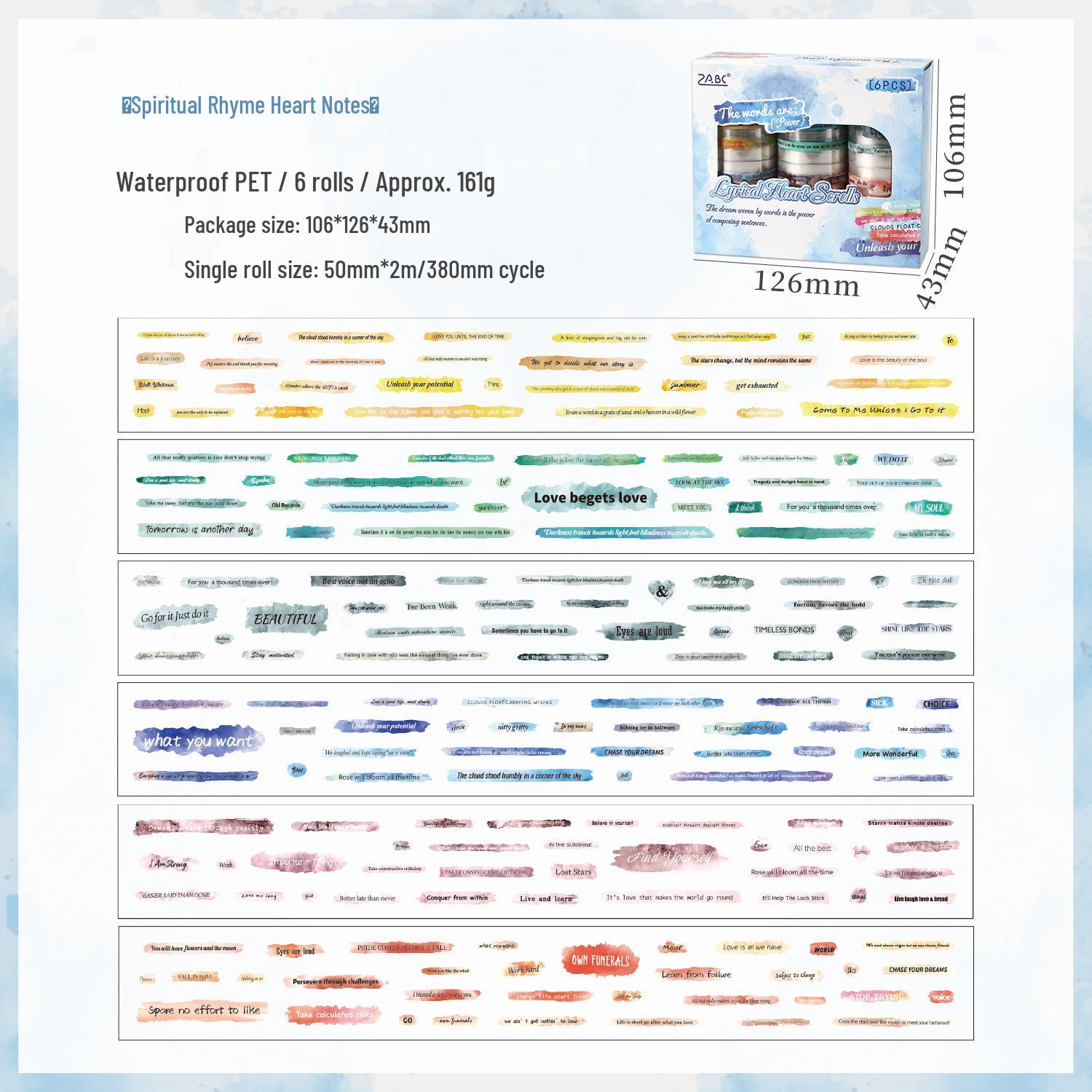 ZABC PET Box Set: Rainbow Sticker Fun Series with 2 Types of Colorful English Stickers
