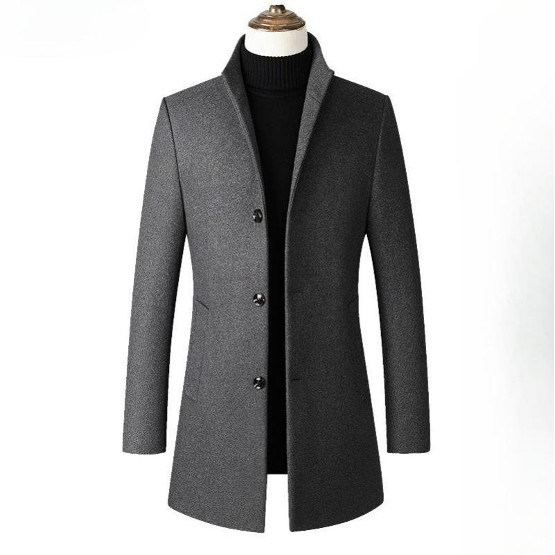 Autumn and Winter Men's Windbreaker Jacket Longfengni Coat Men's Spring and Autumn Jacket Slim Casual Longfengni