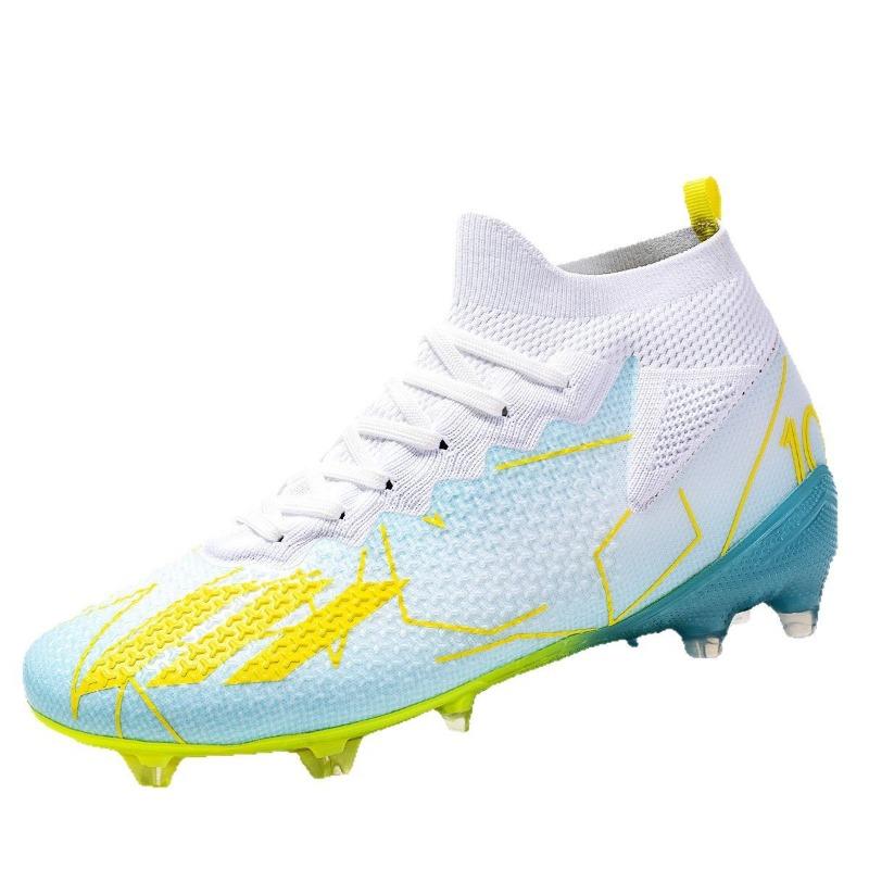 New high-top football shoes, boys and girls, youth training shoes, long nails, broken nails, football shoes