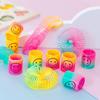 Mini Rainbow Smiley Face Elastic Ring - Nostalgic Street Toy for Kids