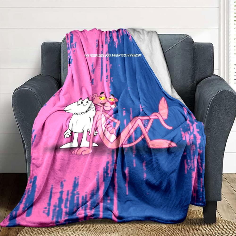 Coperta in Flanella con Stampa Pantera Rosa Alta Qualità Calda Confortevole Coperta per Tutte le Stagioni Perfetta per Regali Decorazione per la Casa