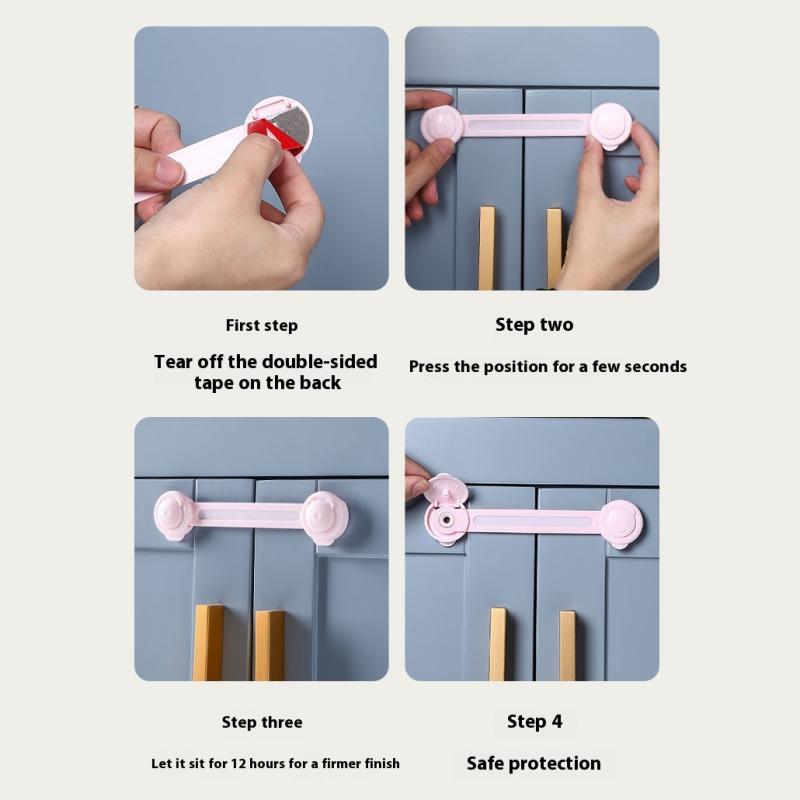 3 Stück/Los Kindersicherung Schutz von Kindern Baby Schublade Anti-Öffnen Schranktür Kühlschrank Anti-Quetsch Sicherheitsverschluss Schnalle