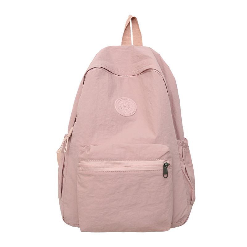 Foldable Simple Backpack With Solid Color And Letter Decoration Design Daily For