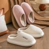 2025 Women's Winter Cotton Slippers: Thick Sole, Plus Velvet, Warm Home & Outdoor Wear for Postpartum Comfort