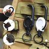 4PCS Heavy Duty Retractable ID Badge Reel with Carabiner Steel Wire Rope Key Holder Durable Outdoor Keychain Tool for Daily Use