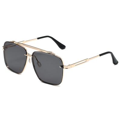 17302 Double Beam Metal Fishing Sunglasses Men'S Street Shooting Trend Sunglasses Advanced Sense
