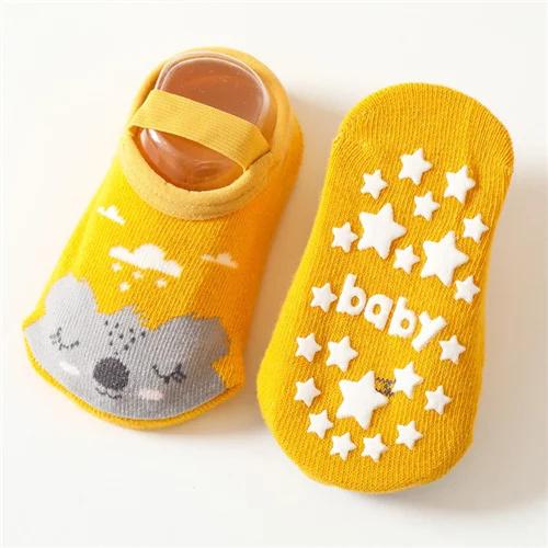 

0-3Years Newborn Baby Girls Boys Socks Non Slip Cotton Cartoon Print Kids Socks For Boys Girls Toddler Floor Sock Spring Autumn 0-1Y(S)