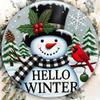 Metal Snowman Wall Art Rustic Winter Decor Home Garden Painting Set