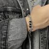 Fashion Crystal Stone Cross Charm For Women Men Punk Style Star Silver Color Chain Adjustable Red Zircon Bracelet