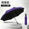 Spot wholesale automatic ten-bone umbrella vinyl sunscreen UPF11 + wind-resistant reinforcement weather and rain dual-purpose folding umbrella