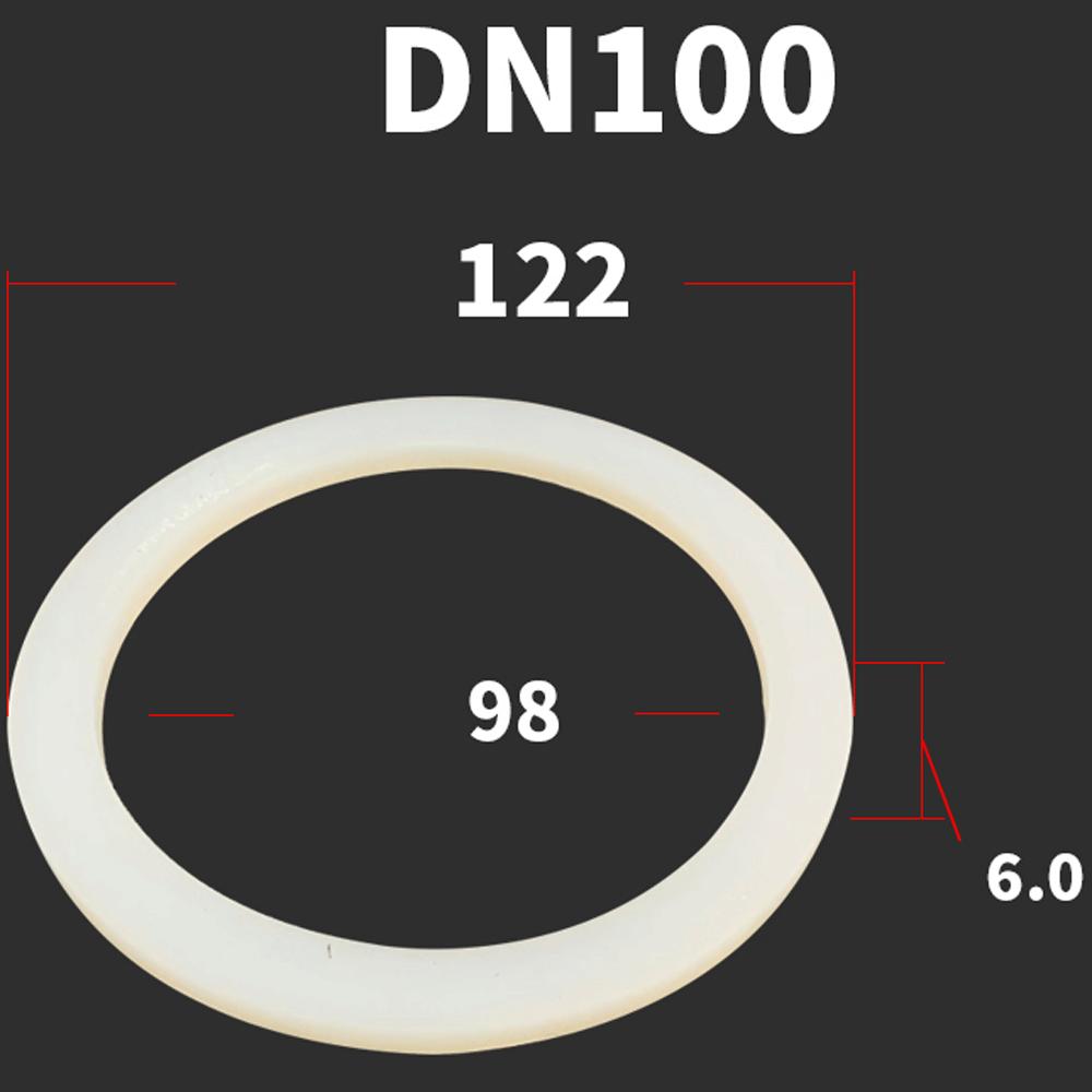 DN15/20/25/32/40-100 Food Grade Sanitary VMQ Slicone Rubber Flat Washer Seal Gasket For Cam Lock Groove Fitting