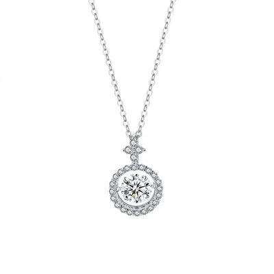 Neue 925 Sterling Silber 1ct D VVS1 Diamant mit GRA Moissanite Schlagendes Herz Anhänger Halskette für Frauen Partei Edlen Schmuck