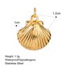 Hot Selling Summer Style Diy Pendant Waterproof 18k Gold Plated Stainless Steel Fashion Charms for Jewelry Making