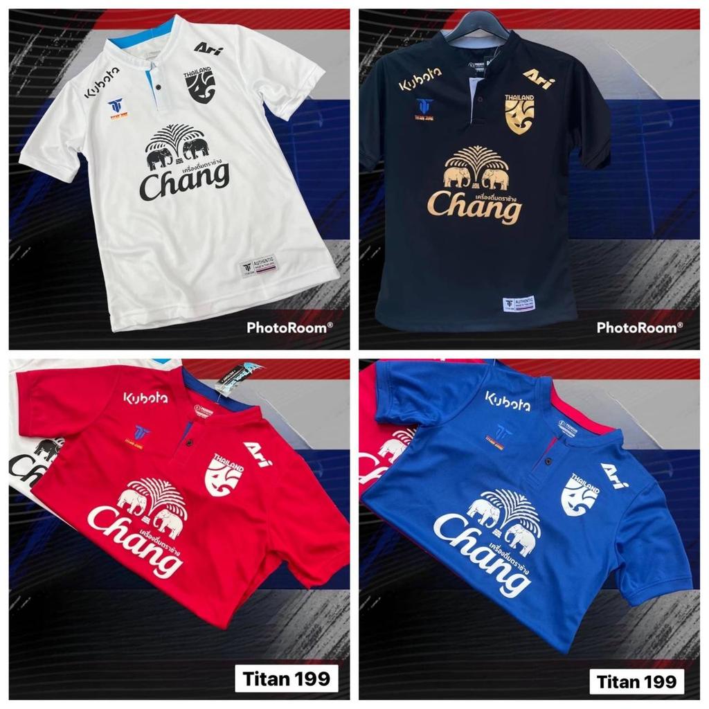 THAJSKO Fotbalový národní trénink JERSEY CHEER Tisk Rychle schnoucí košile Polo Polyester Krátký rukáv Uniforma Logo Elephant Sport Outdoor