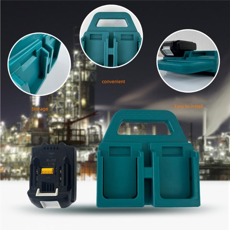 Multi Slot 18V Battery Storage Holder Slip Proof Grip Lightweight Design For Worksite Convenience