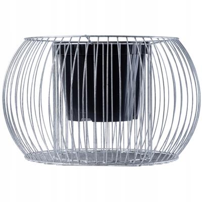 KADAX Gabionen-Blumenkübel Runder Stahl-Blumentopf 53 cm