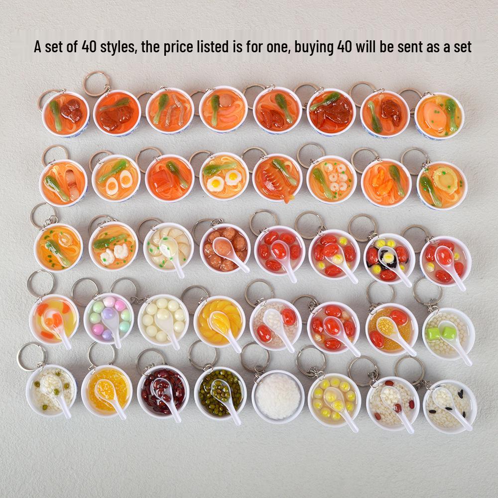 Douyin Live DIY Food Model Keychain: Children's Chinese Style Role-Play Toy Gift