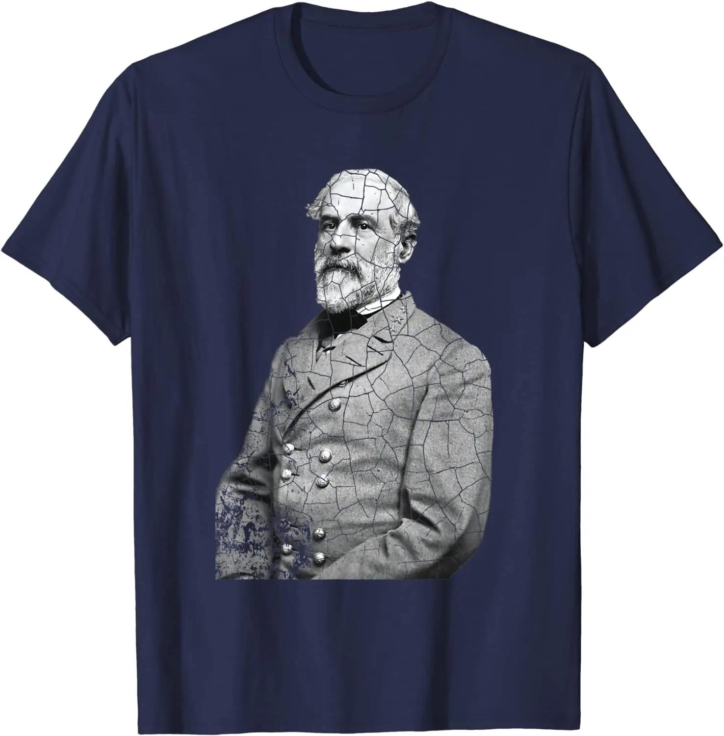 

General Robert E Lee Portrait Monument Printed TShirt Summer Cotton ONeck Short Sleeve Mens T Shirt New S3XL 4XL