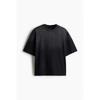 H M T sHirT Oversized fiT Black oMbre