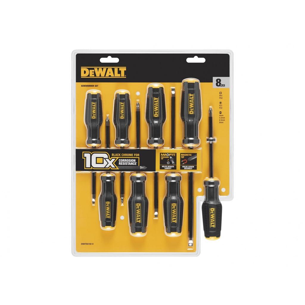 Dewalt Hand Tools Max Fit Screwdriver Set, 8 Piece